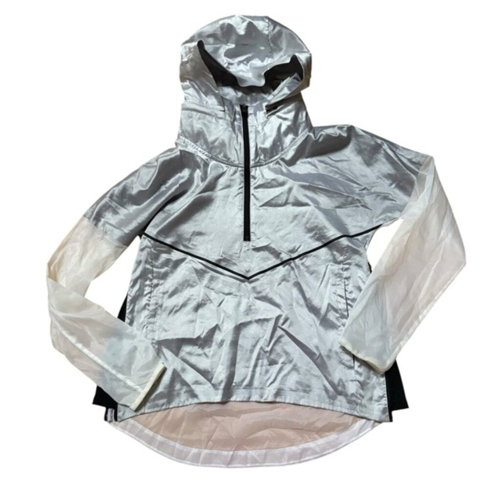 Nike Half Zip Jacket Lightweight Semi Sheer Size Small